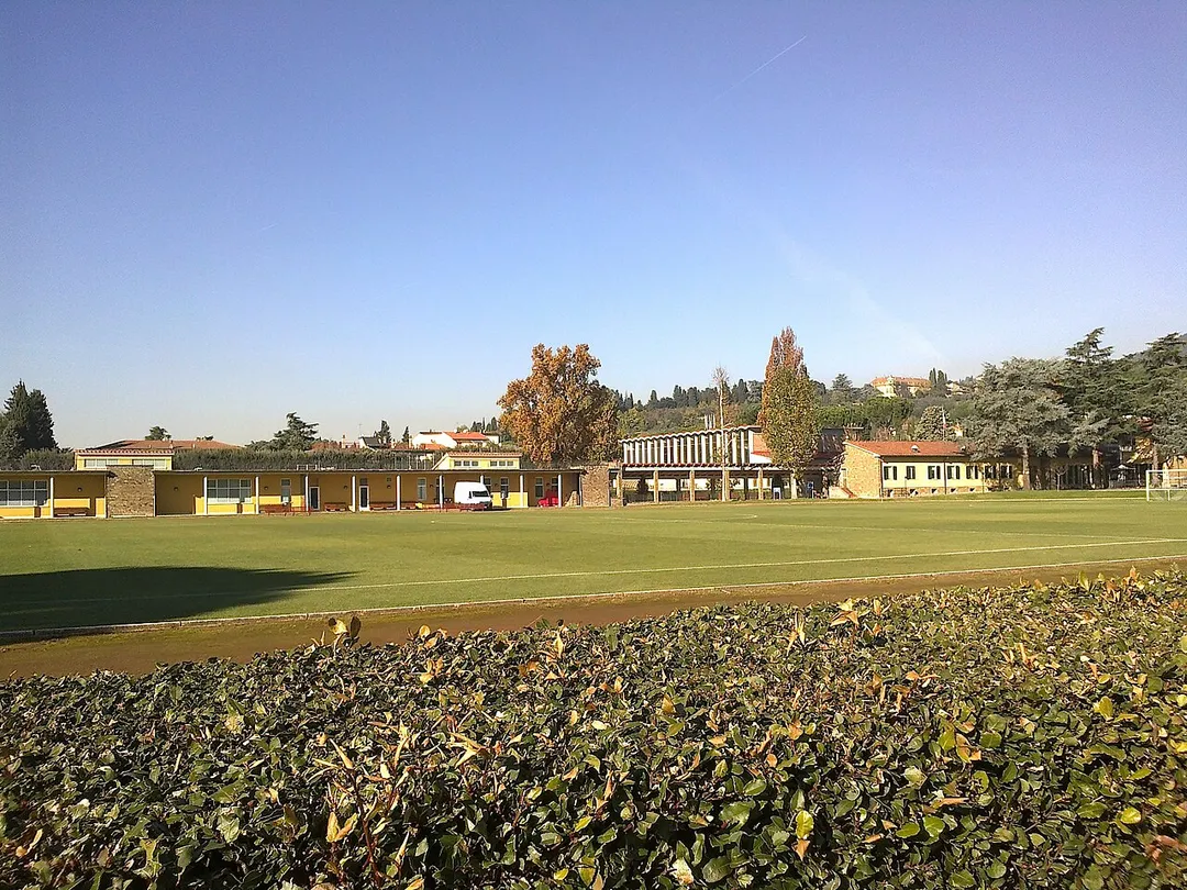 Centro Tecnico Federale FIGC as seen from one of the football fields.