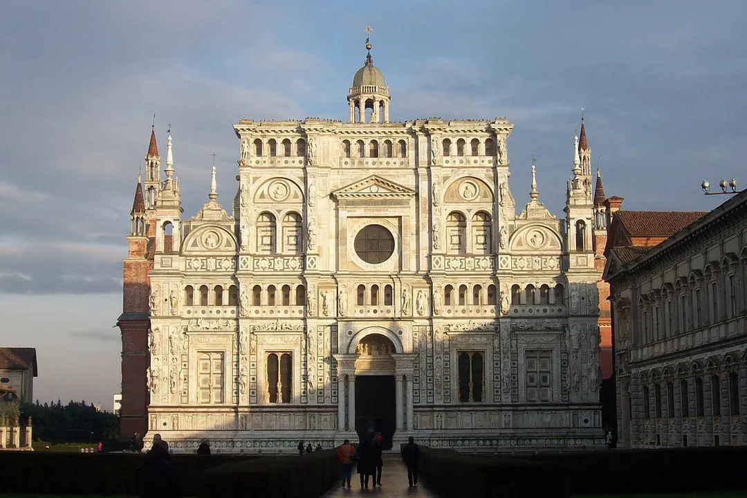 Facade of the Certosa di Pavia