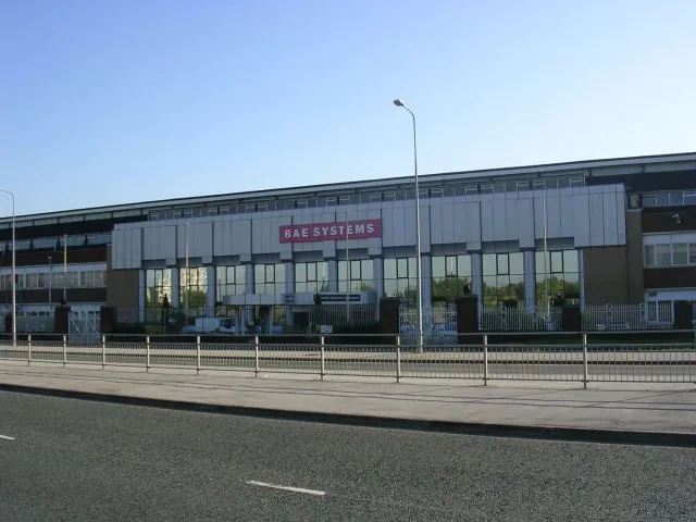 BAE Systems factory at Chadderton, Greater Manchester, England.