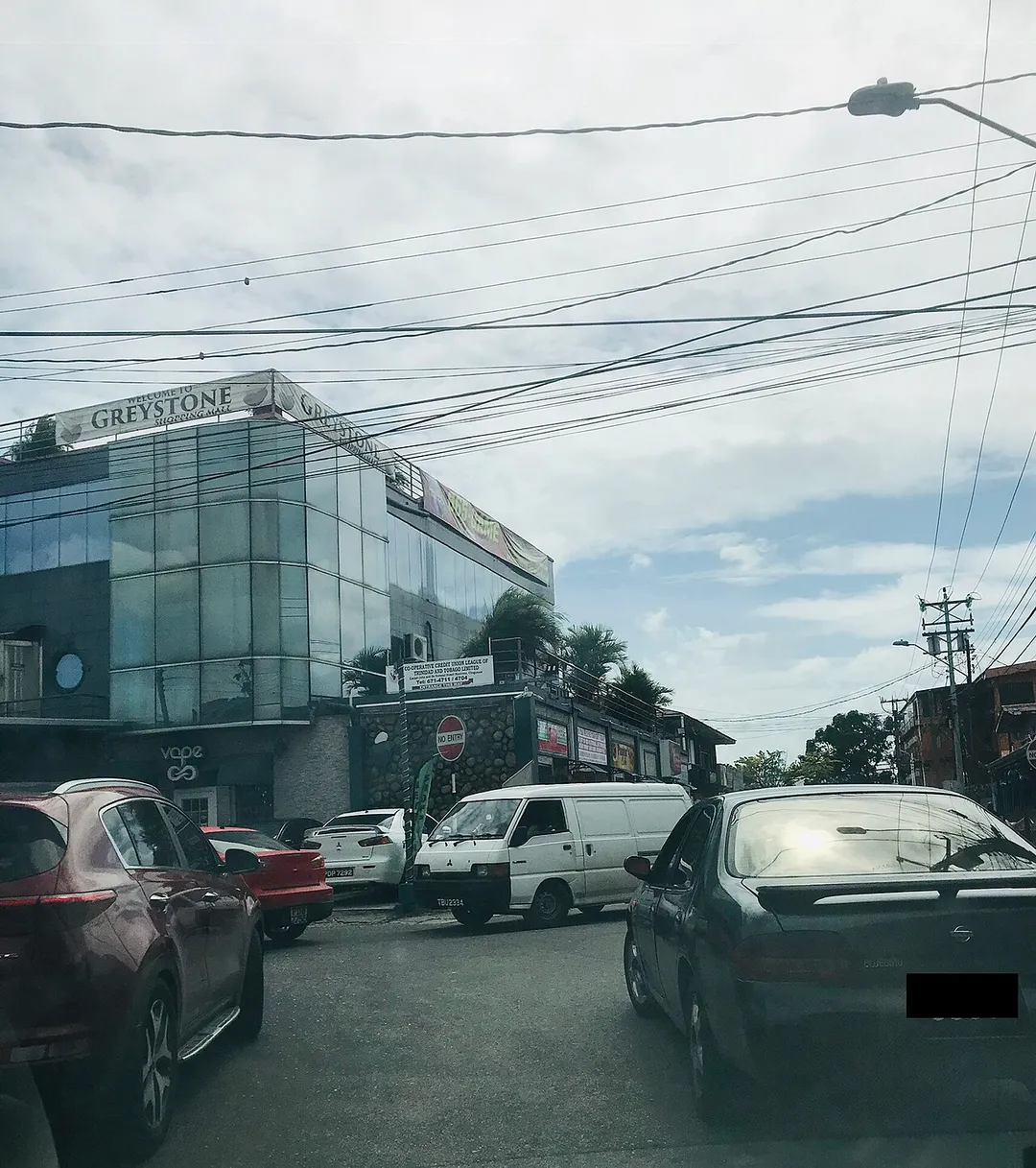 New shopping mall on a busy intersection (De Verteuil St and John St), just before the Chaguanas Main Road.
