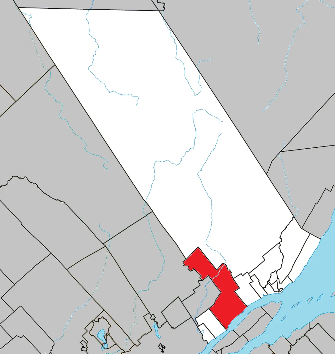 Location of Château-Richer, Quebec within La Côte-de-Beaupré Regional County Municipality.