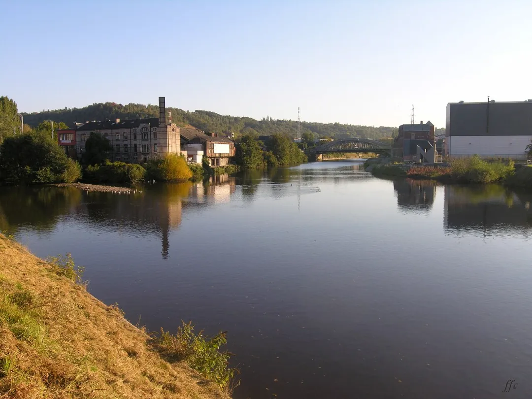 Chênée (Belgium): Confluence of the Vesdre and Ourthe rivers