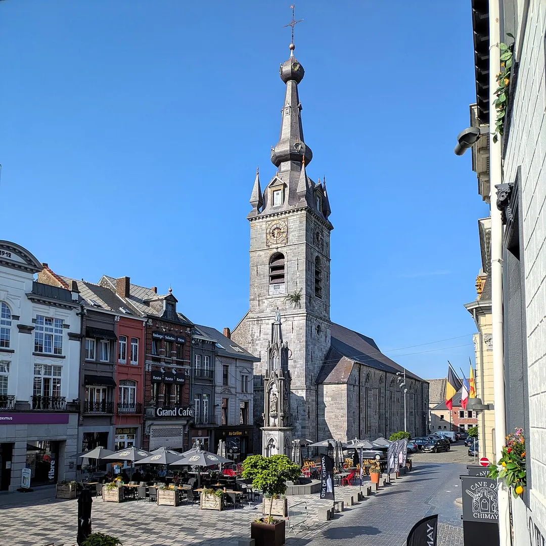 Town square of Chimay (Belgium), june 2025