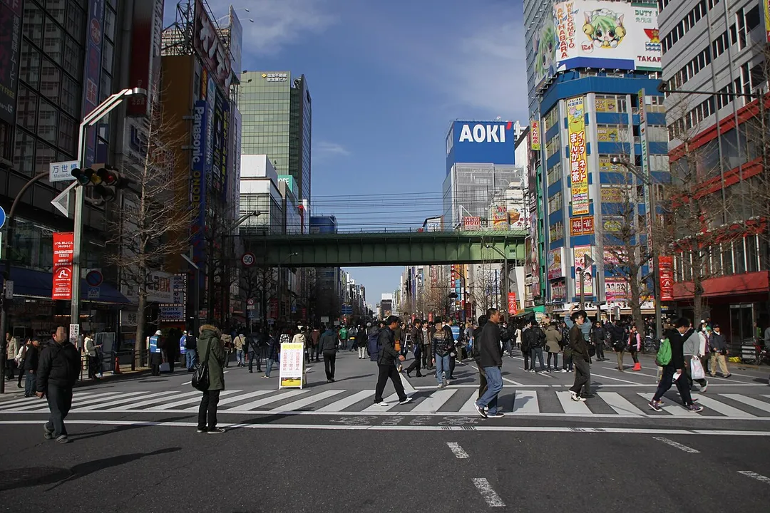 暫定的に復活した秋葉原の歩行者天国