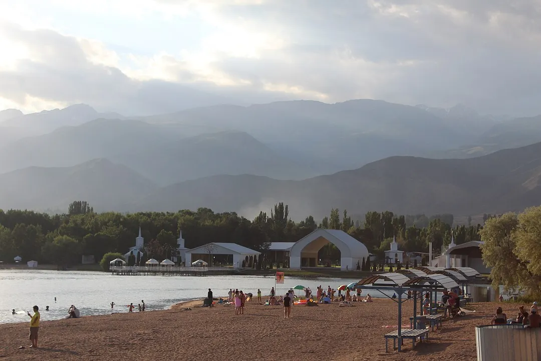 A view of Rukh Ordo in Cholpon-Ata, Kyrgyzstan, from the southeast.