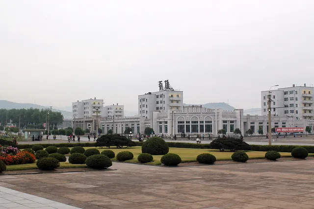 Downtown Chongjin North Korea taken from the Kim Il-sung monument.