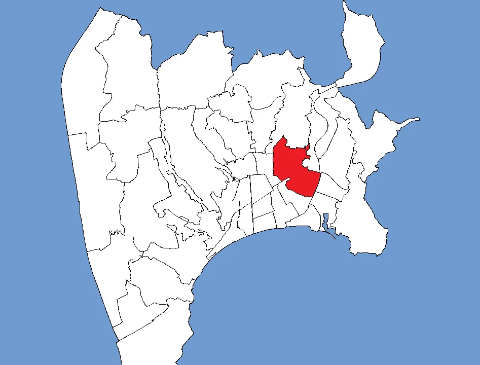 Location of the neighbourhood Cimiez in Nice
