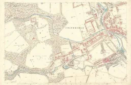 map of coatbridge from 1858