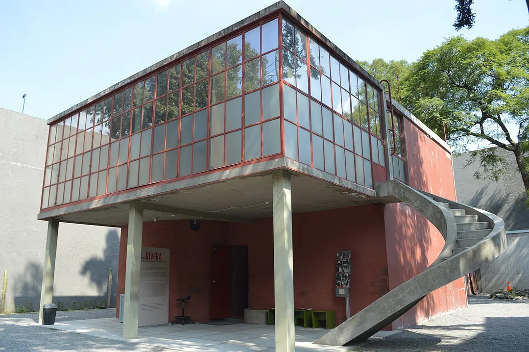 View of the Juan O'Gorman house in San Angel, Mexico City