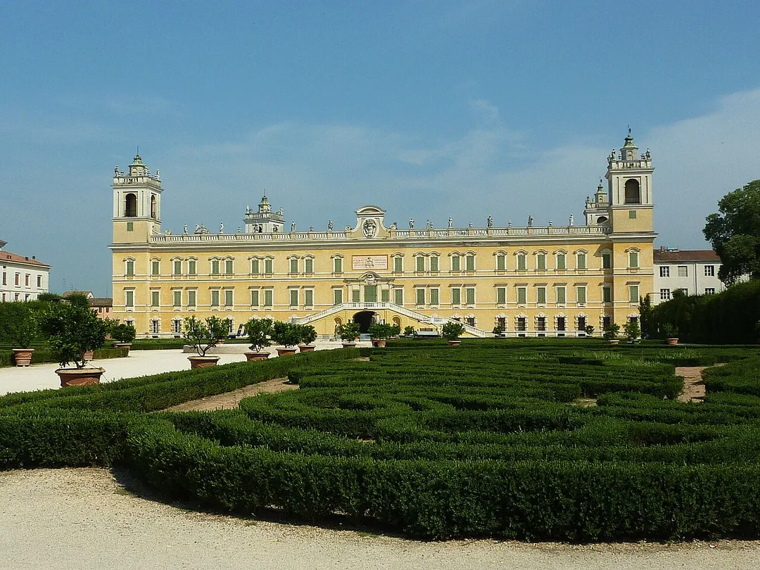 Baroque parterre gardens of the Ducal Palace of Colorno - in Parma, Emilia-Romagna.