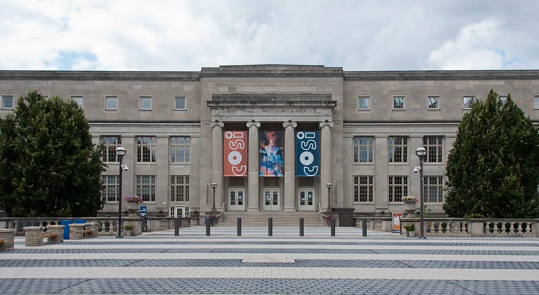 Front of the former Central High School (now part of COSI Columbus),  in Columbus, Ohio, United States. Built in 1924, it is listed on the National Register of Historic Places