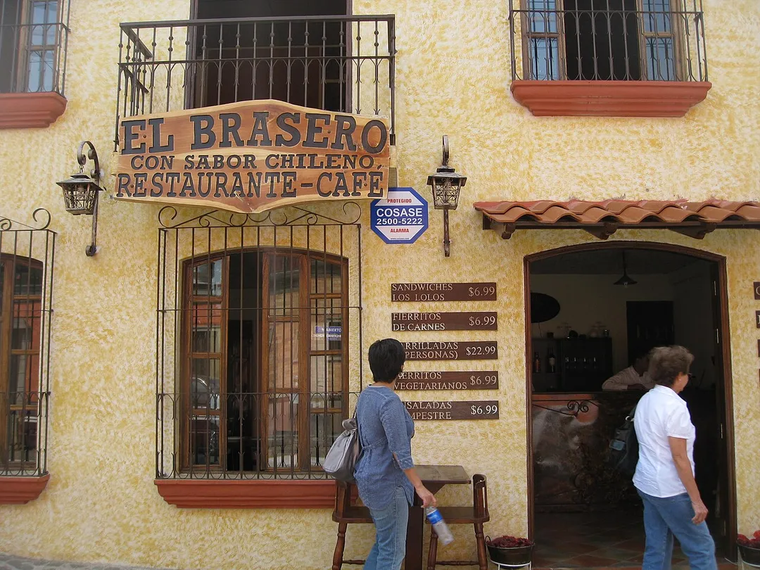 Chilean food in Ataco.