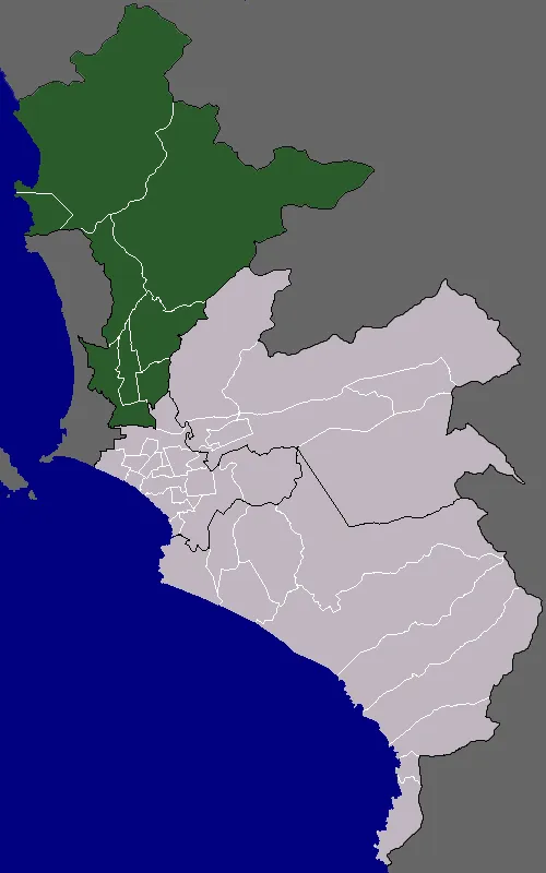 Mapa del Cono Norte de Lima
