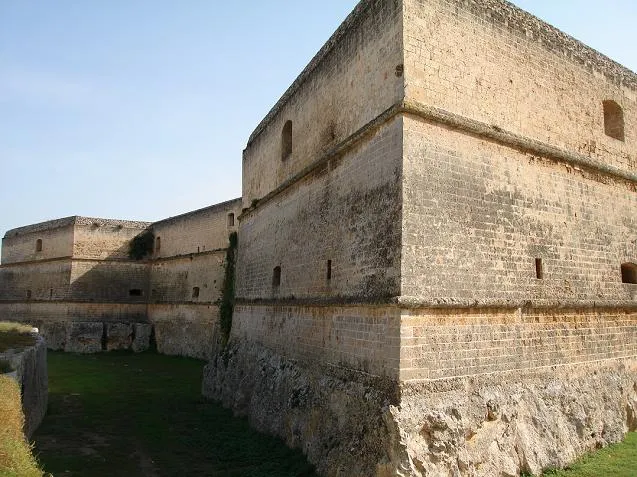 An angled bastion at Copertino Castle in Italy
