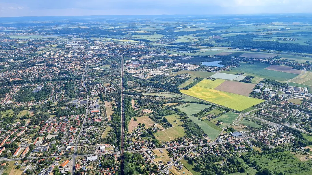 Luftbild von Coswig
