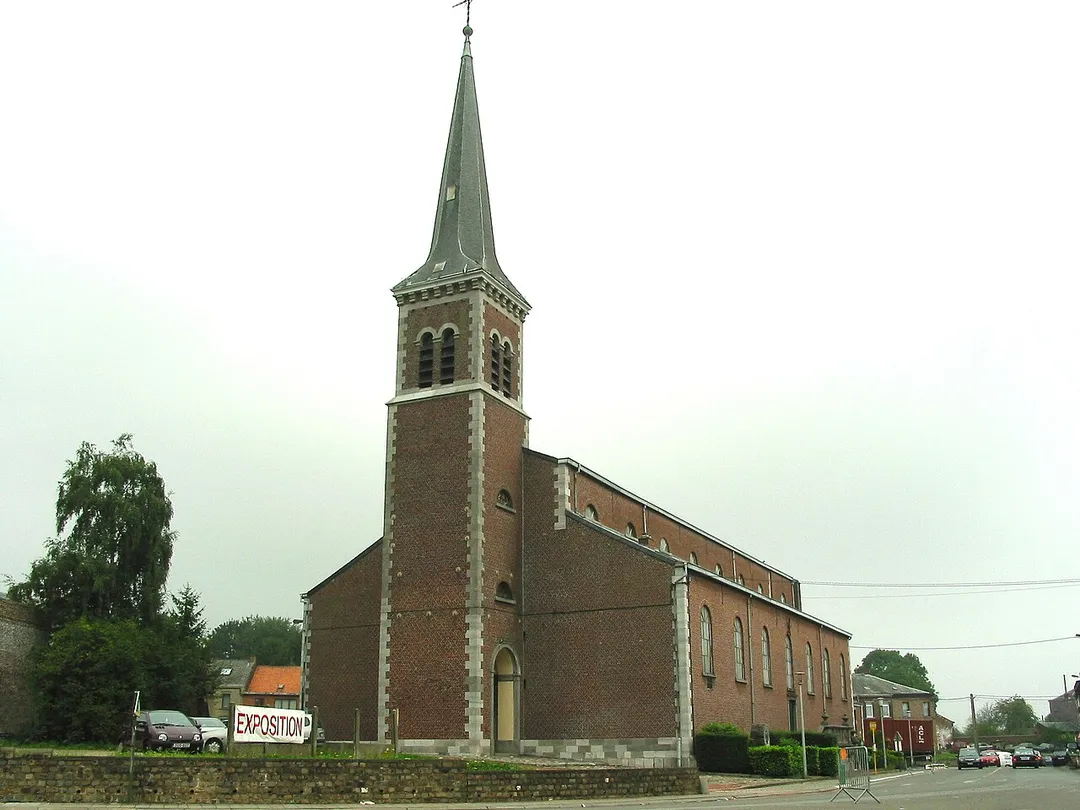 Courcelles  (Belgium), the St. Lambert church.