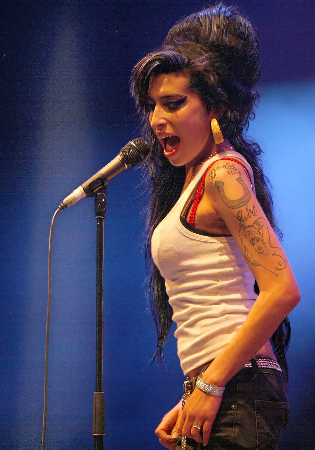 Amy Winehouse at the Eurockéennes of 2007