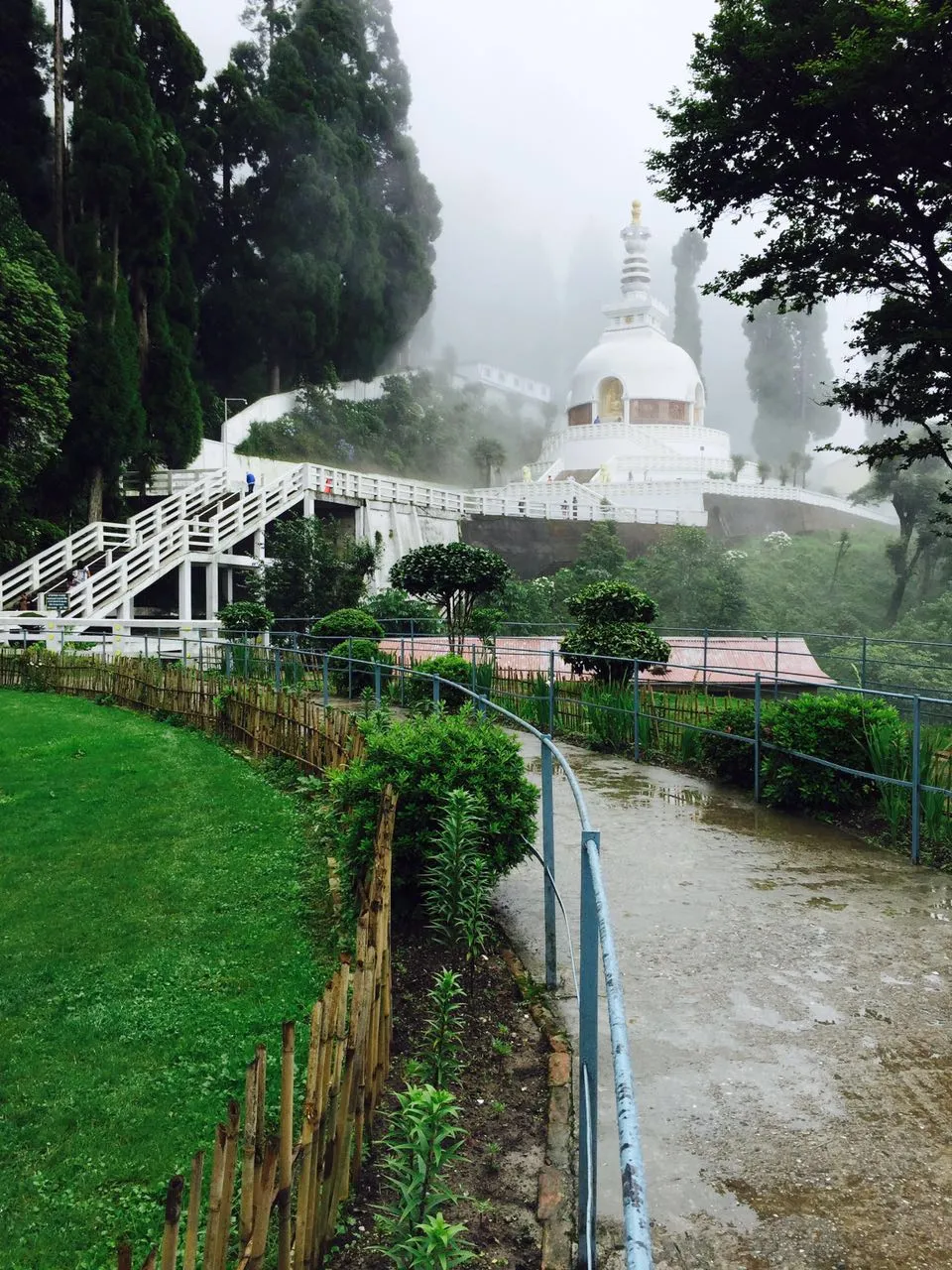 It is a beautiful buddhist temple in Darjeeling.