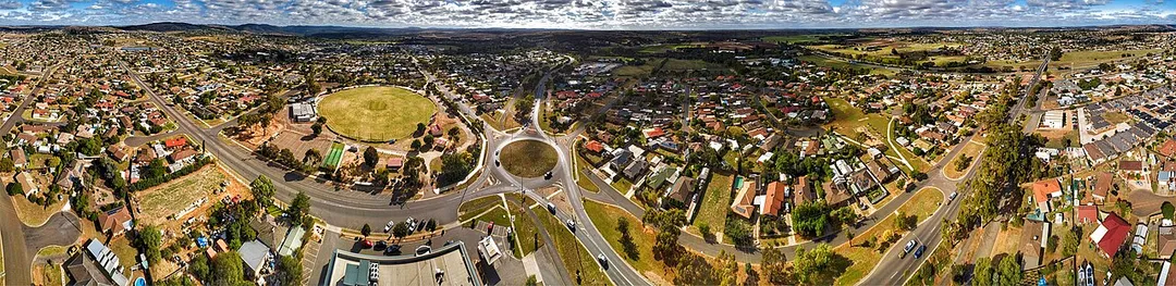 Aerial perspective of Bacchus Marsh. Taken Autumn 2018