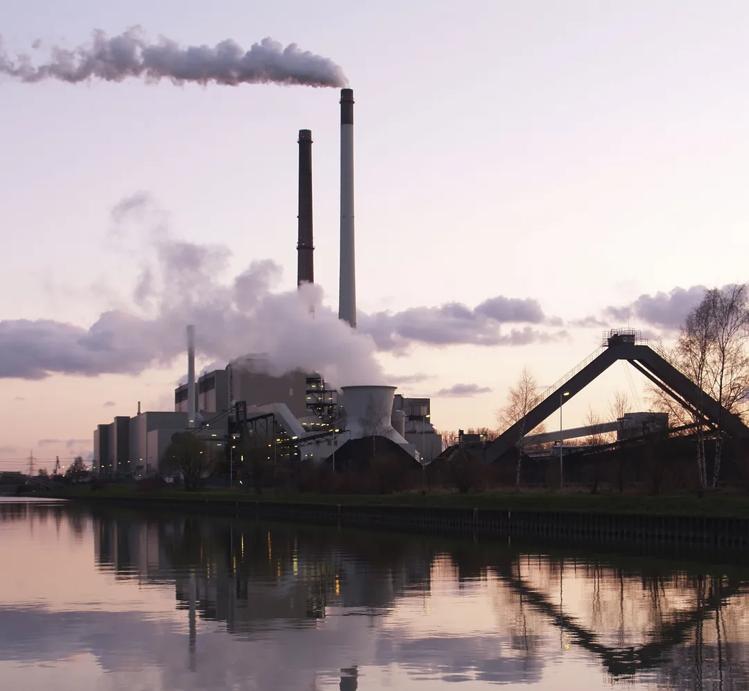 Coal power plant in Datteln (Germany) at the Dortmund-Ems-Kanal