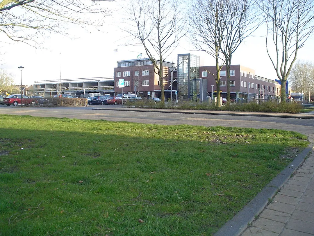Winkelcentrum de Drait in aanbouw