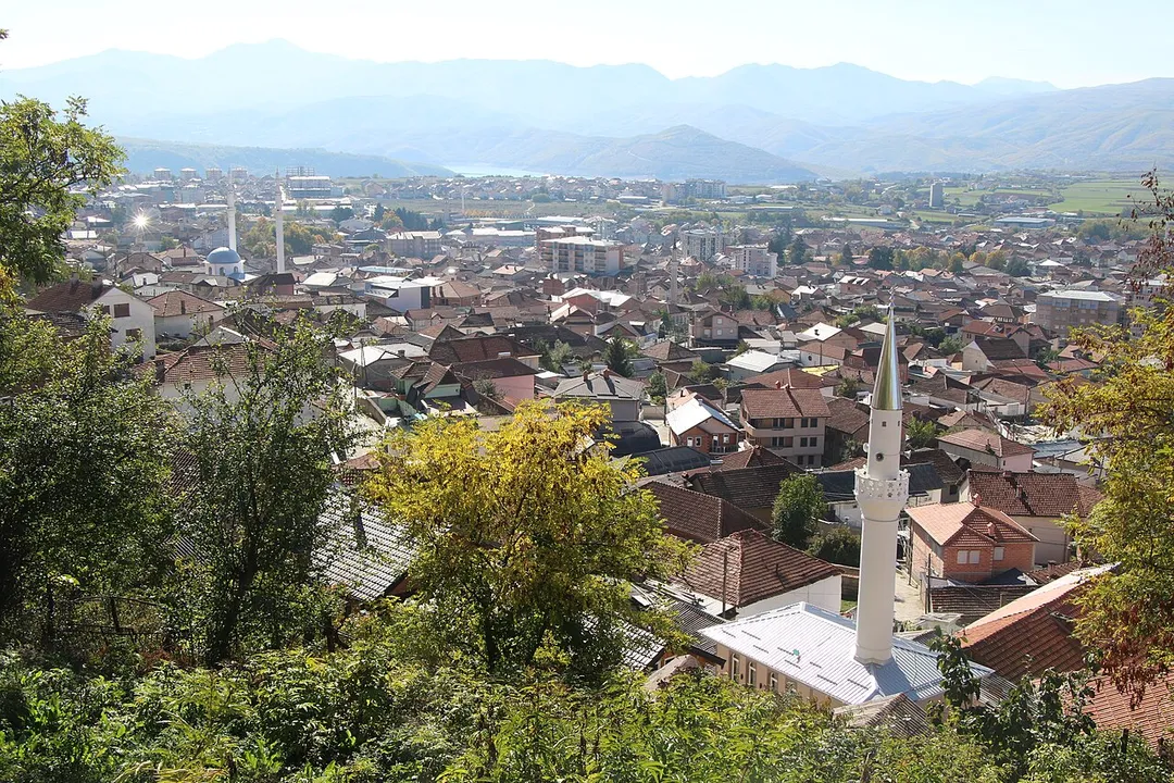 Panoramic view on the town of Debar, Macedonia