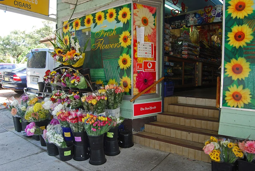 Shop selling flowers, Fisher Road, Dee Why, Sydney.