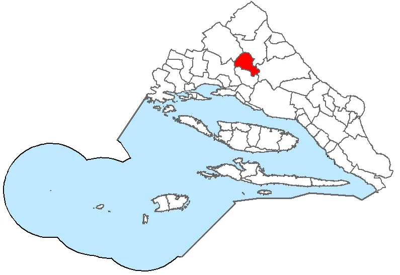 Position of municipality inside Split-Dalmatia County