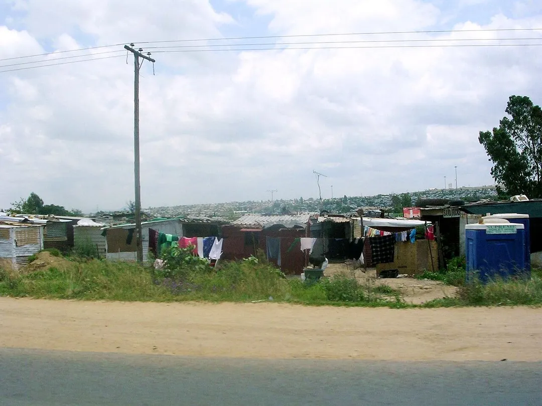 An informal township in Diepsloot, Gauteng Province, South Africa.