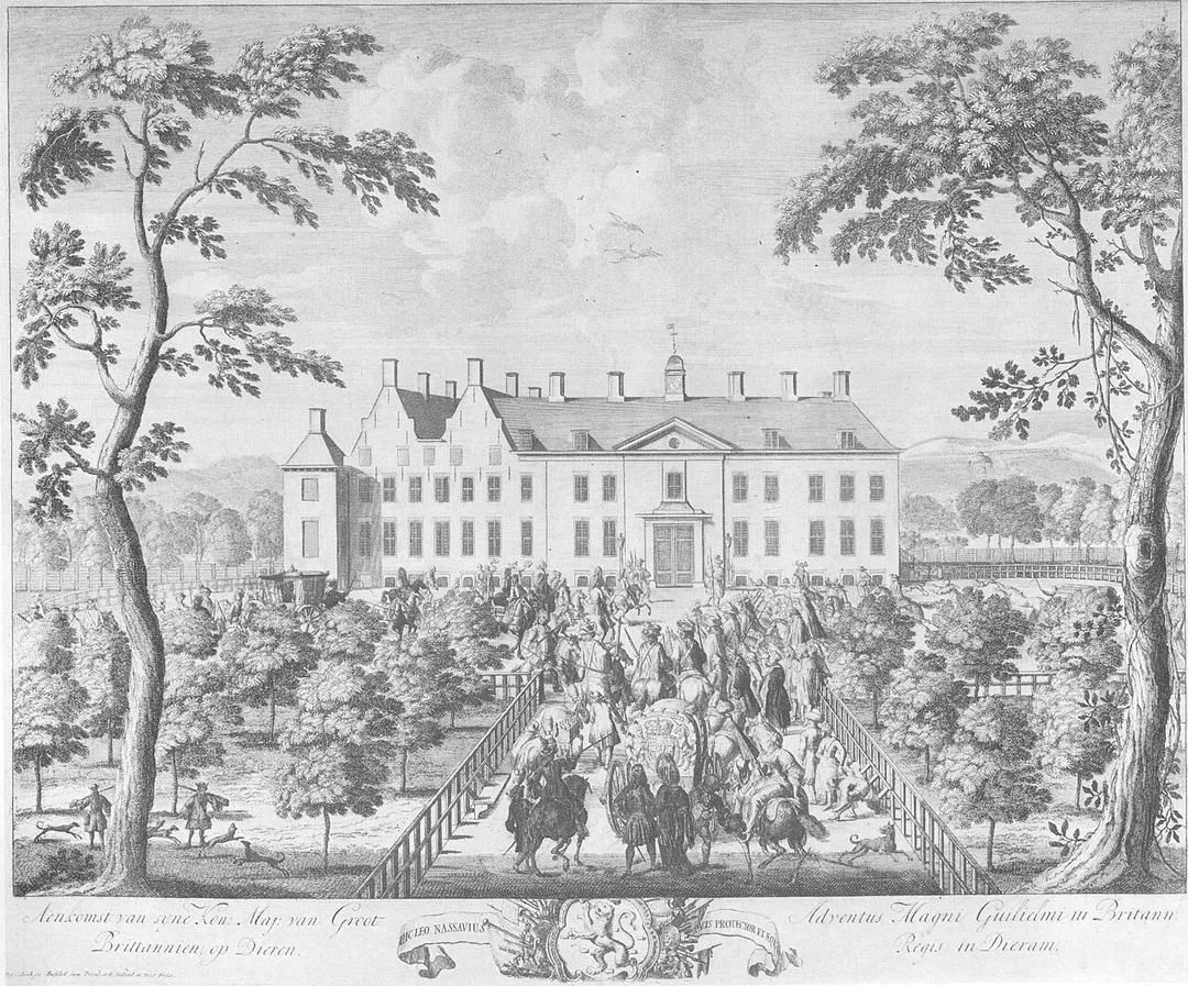 Arrival of King William III of England (who was also William III of Orange, Dutch Stadtholder) at his estate at Dieren.