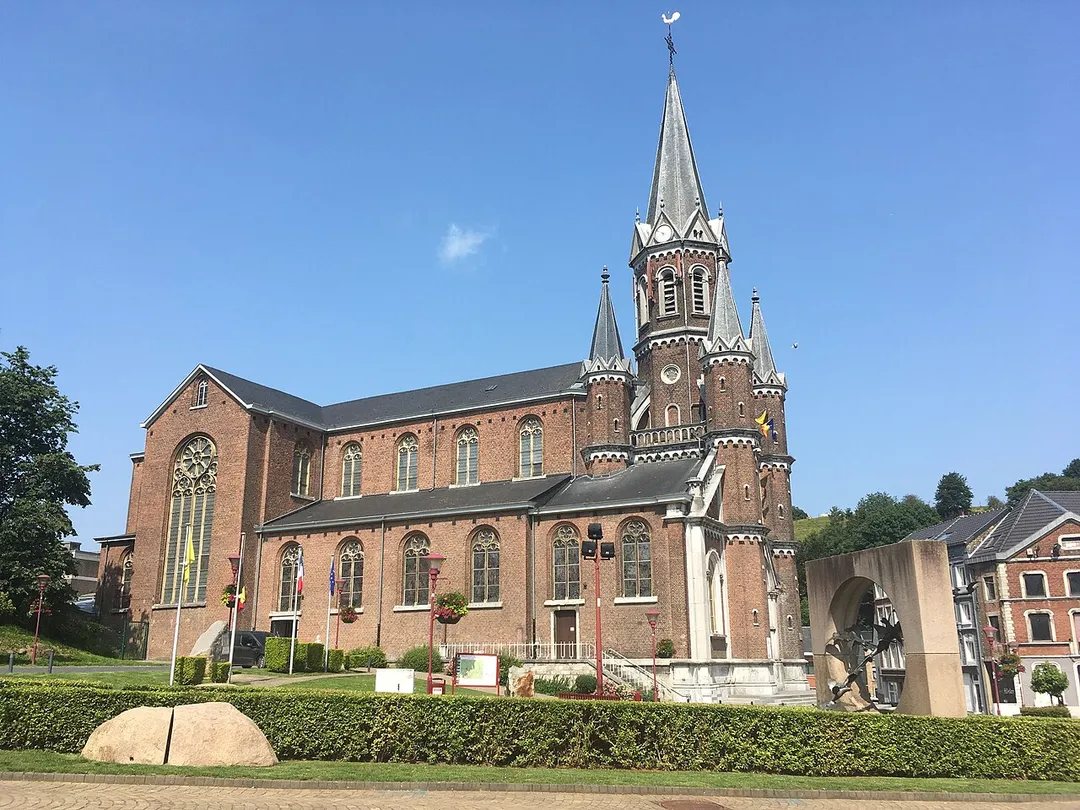 Sint-Fiacriuskerk in Dison, België, in juli 2021.
