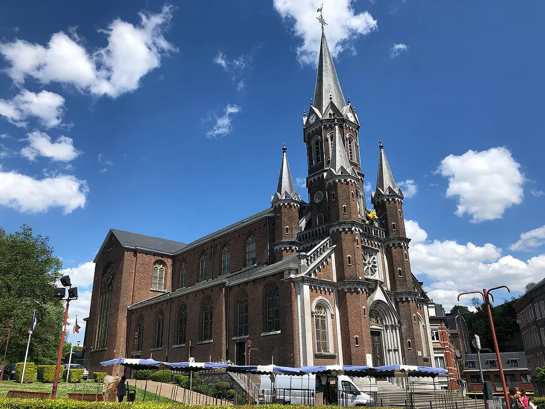 Sint-Fiacriuskerk in Dison, België, in mei 2024.
