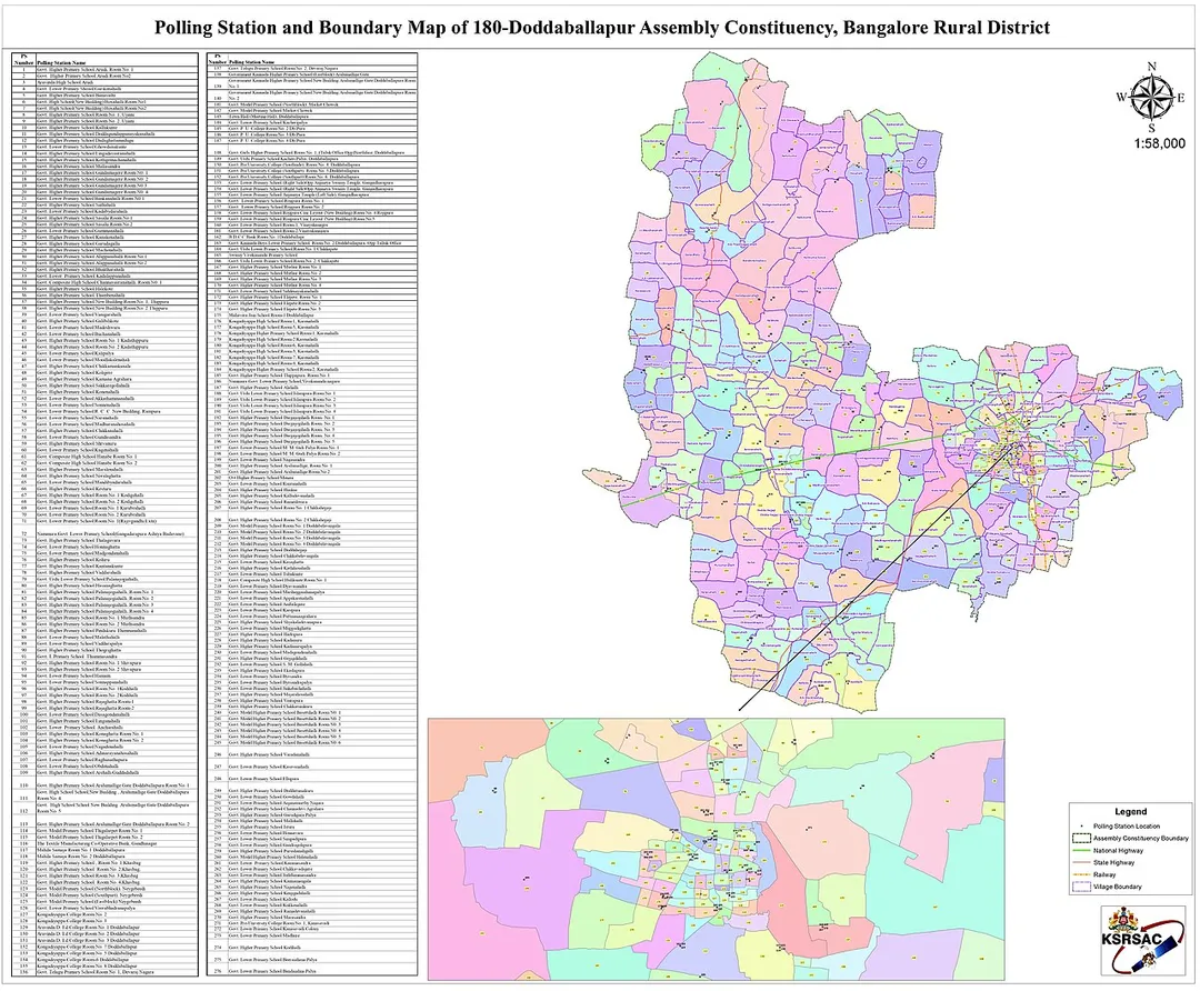 Doddaballapur Assembly Constituency Map