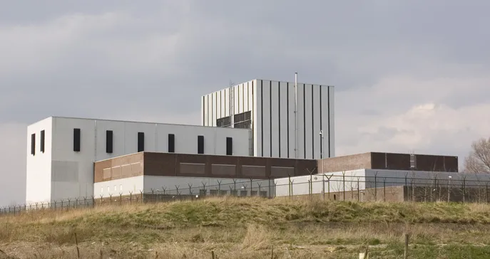 Dodewaard Nuclear Reactor, viewed from the riverbank in it's disassembled/inactive state awaiting demolition