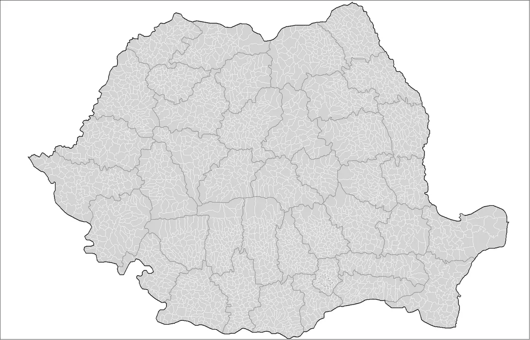 Map of the local administrative units (municipalities, cities, and communes) of Romania. Created by Rarelibra 17:37, 1 October 2007 (UTC) for public domain use, using MapInfo Professional v8.5 and various mapping resources.