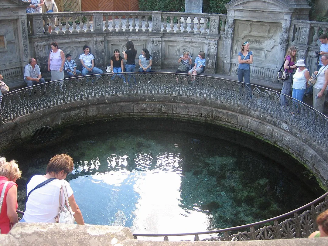 this is a picture of the source from where the Danube originates in Donaueschingen.