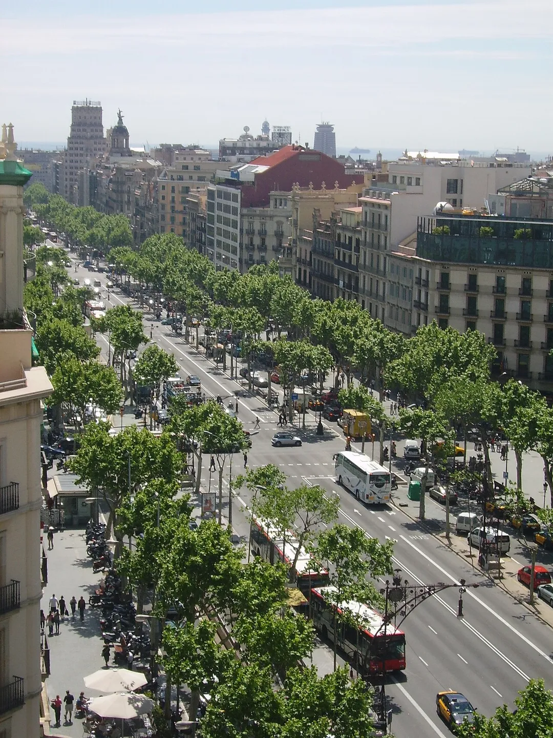 Passeig de Gràcia seen from Casa Milà