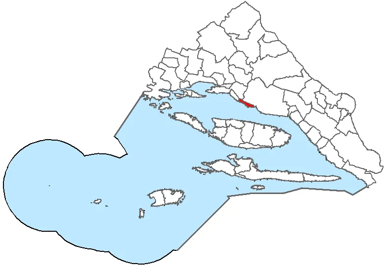 Position of municipality inside Split-Dalmatia County