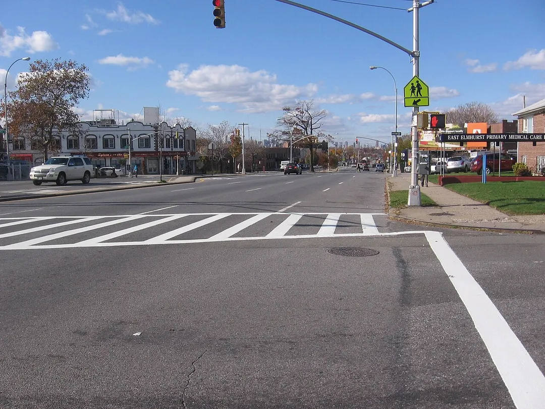 Looking West along Astoria Boulevard, in East Elmhurst, Queens NYC