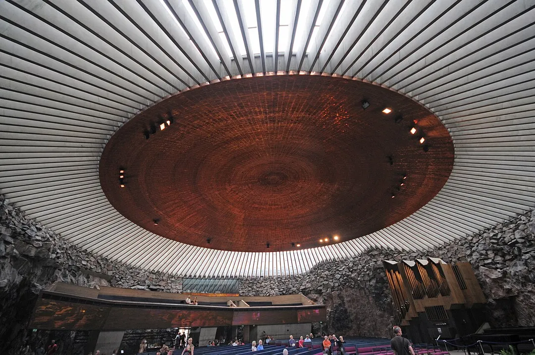 Helsinki, copper roof of the Temppeliaukio Church