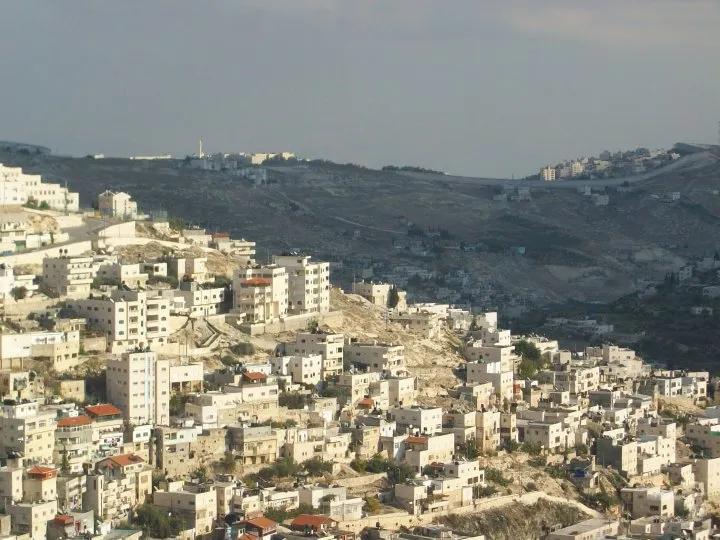East Jerusalem and West Bank Barrier in the background