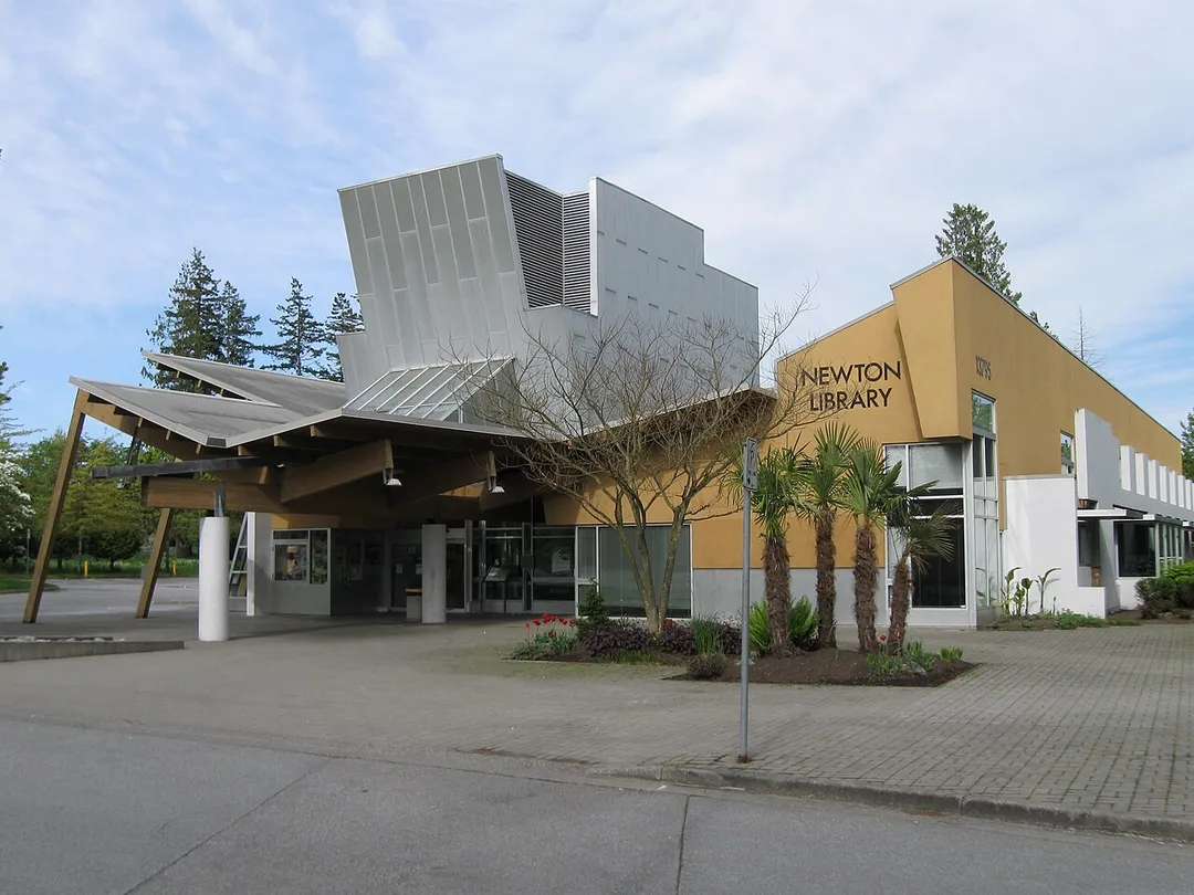 The Award winning Newton Library branch of the Surrey Public Library at 13795 70th Avenue in Surrey, BC, Canada. It was officially opened on May 2, 1992.