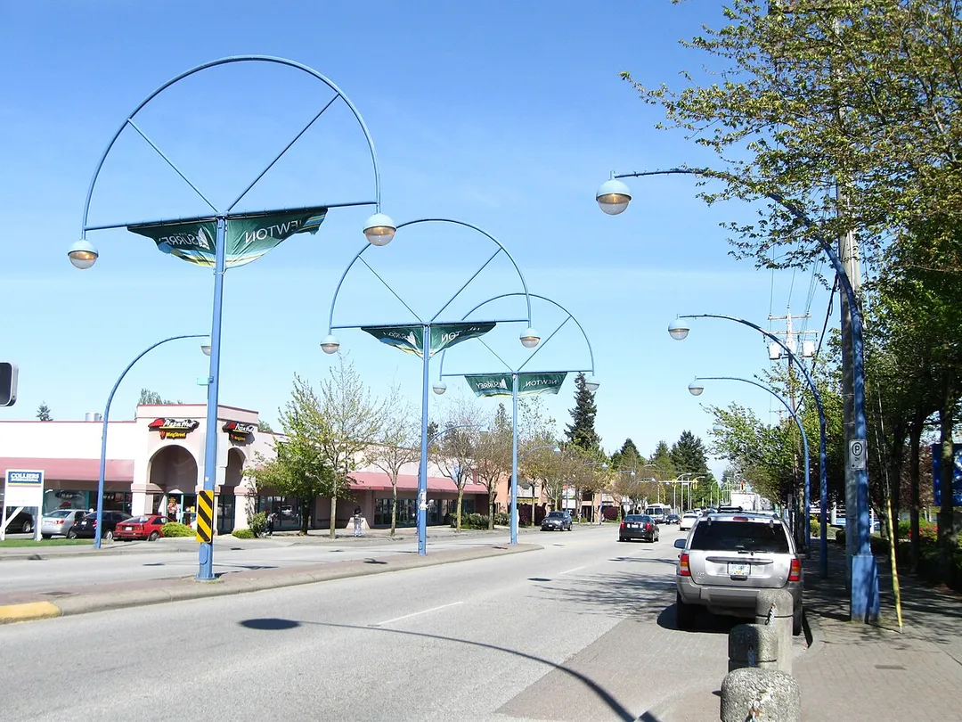 An East facing View of Newton Town Centre in Surrey, BC, Canada on 72 Avenue.