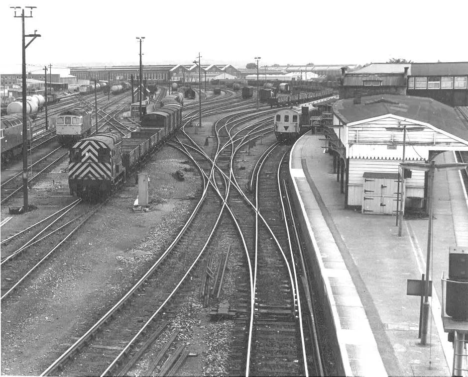Eastleigh yards looking towards the Loco works.