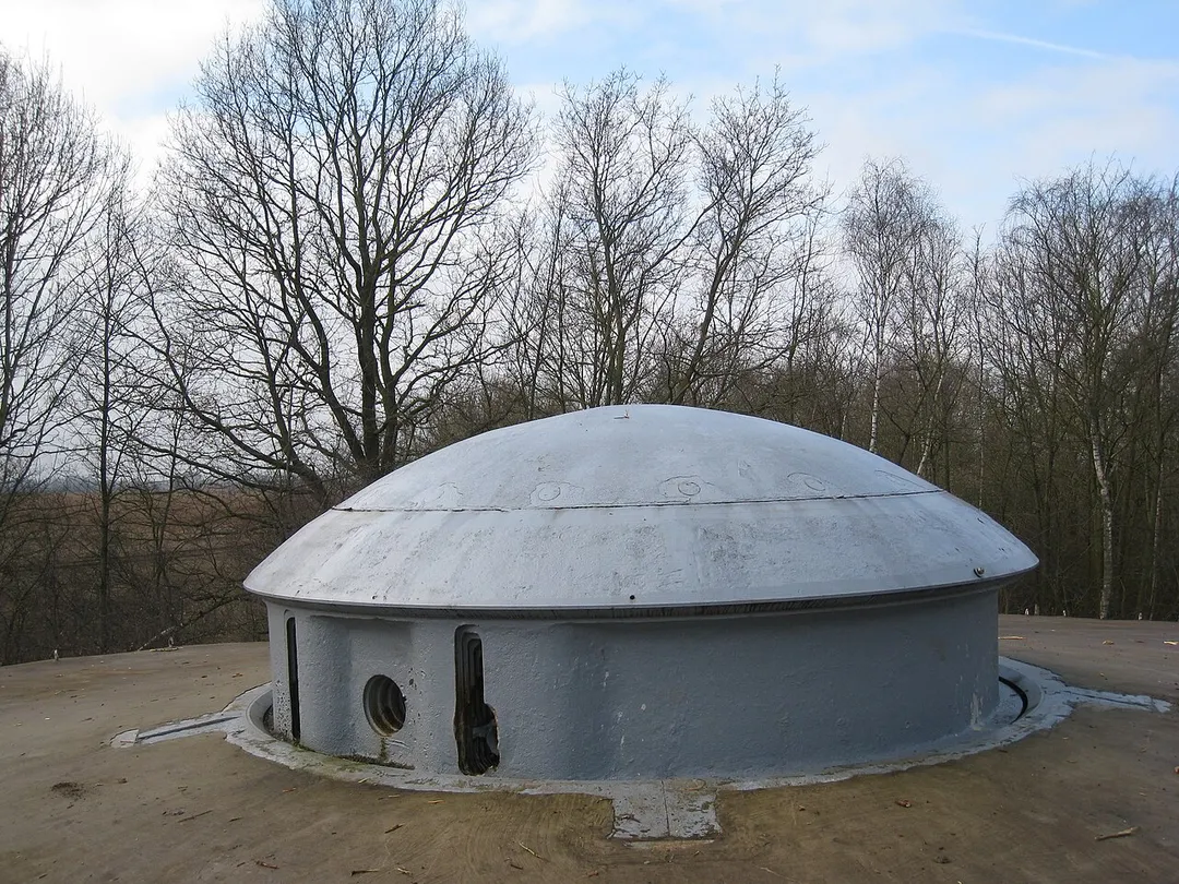 The Belgian fortress Eben-Emael.  Retractable armored turret with two 75mm rapid-fire guns with 8km ranges.