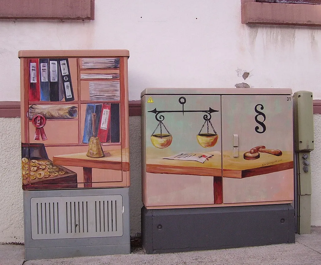 distribution board boxes in Edenkoben in Rhineland-Palatinate, Germany