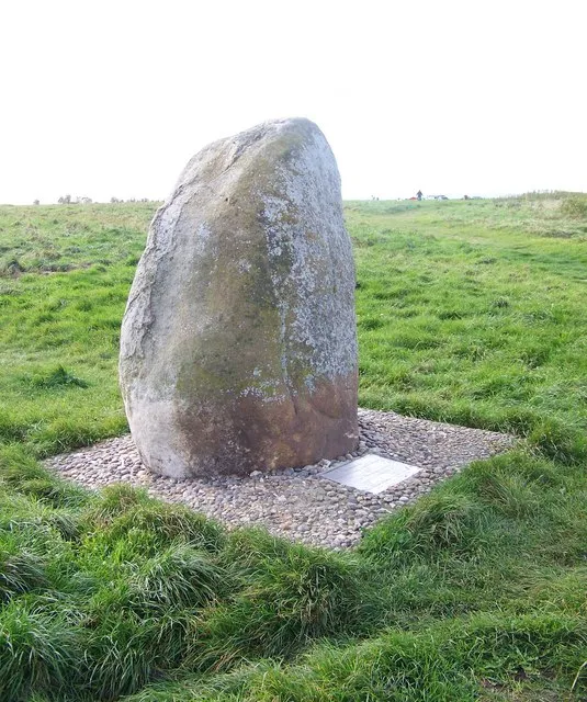 The Memorial to the Battle of Ethandun is a sarsen stone standing in a corner of the public recreation area adjacent to Bratton Castle