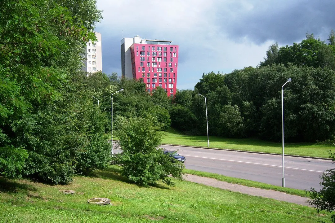 „Sakura“ residential building in Kaunas, Sukilėlių pr. 87A. Lithuania