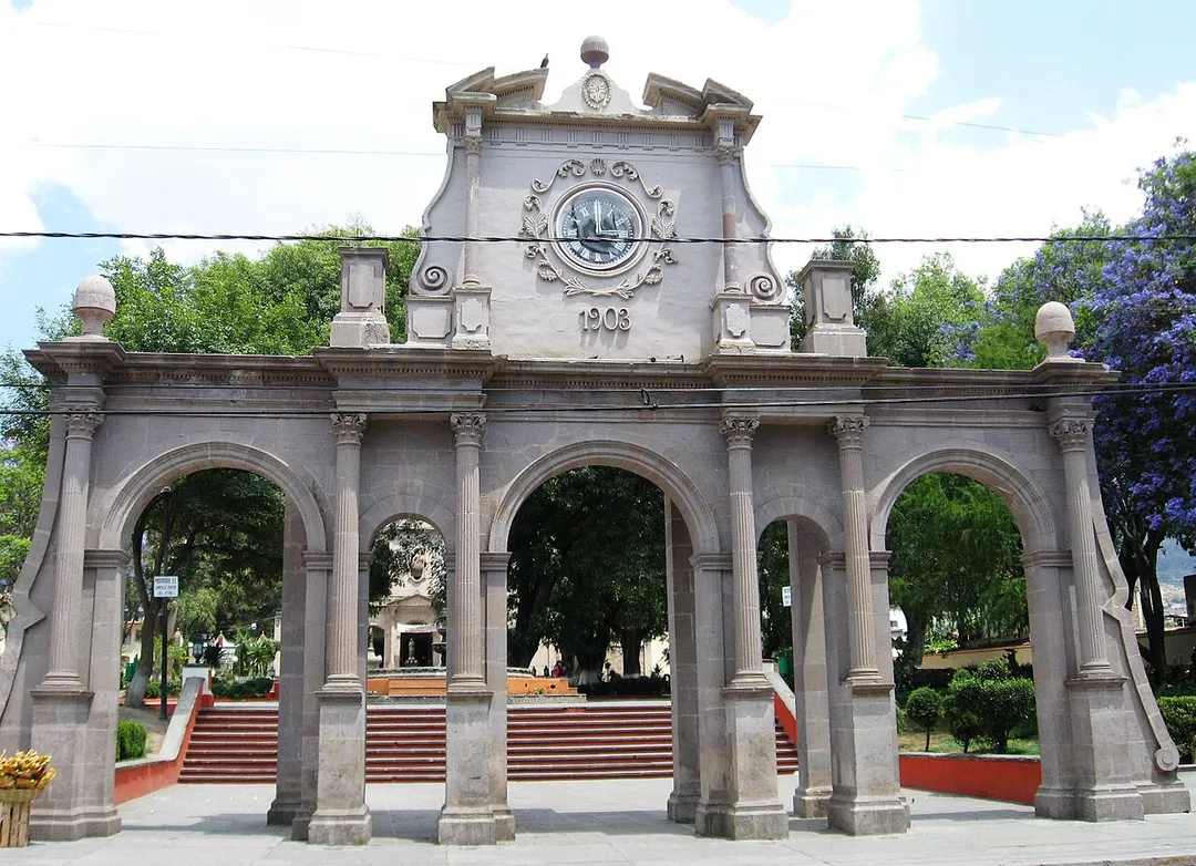 The "Monument Clock" in Temascalcingo, Mexico State, Mexico