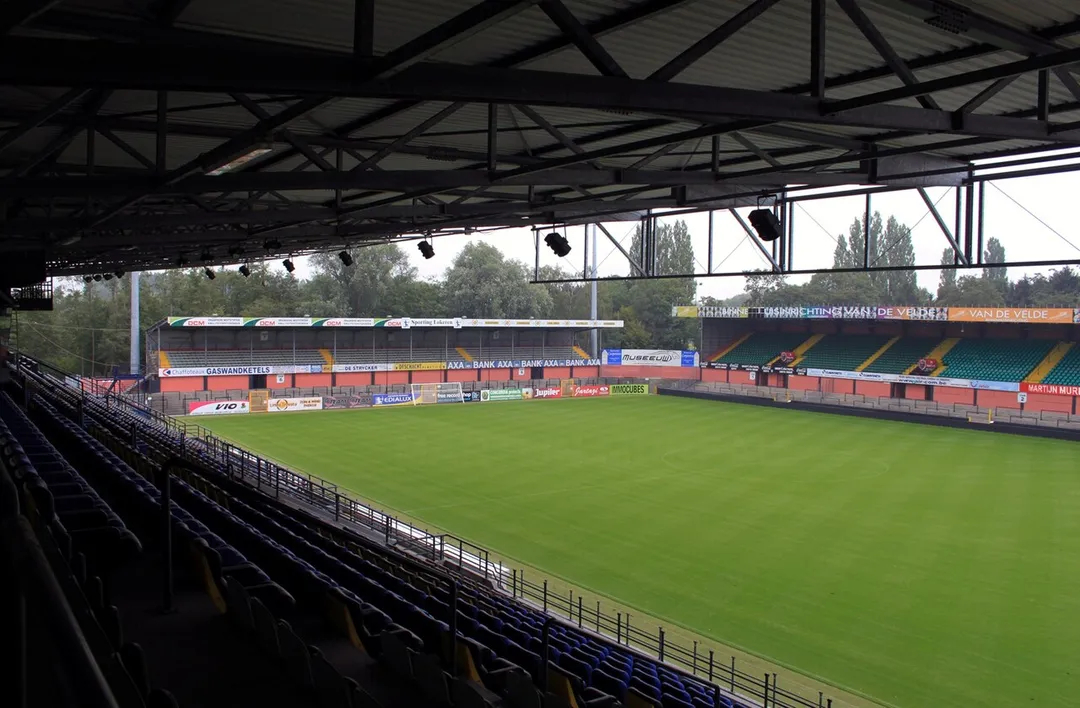 Picture of the Daknam Stadium in Lokeren, made in 2011